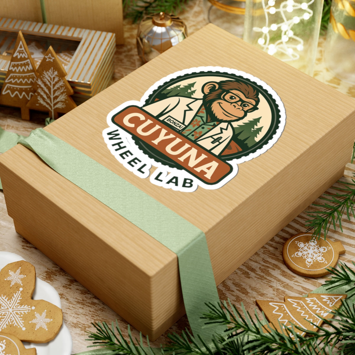 Cuyuna Wheel Lab Monkey Sticker - Fun Laptop Decal, Adventure Sticker, Custom Bumper Sticker, Cool Gift for Mechanics