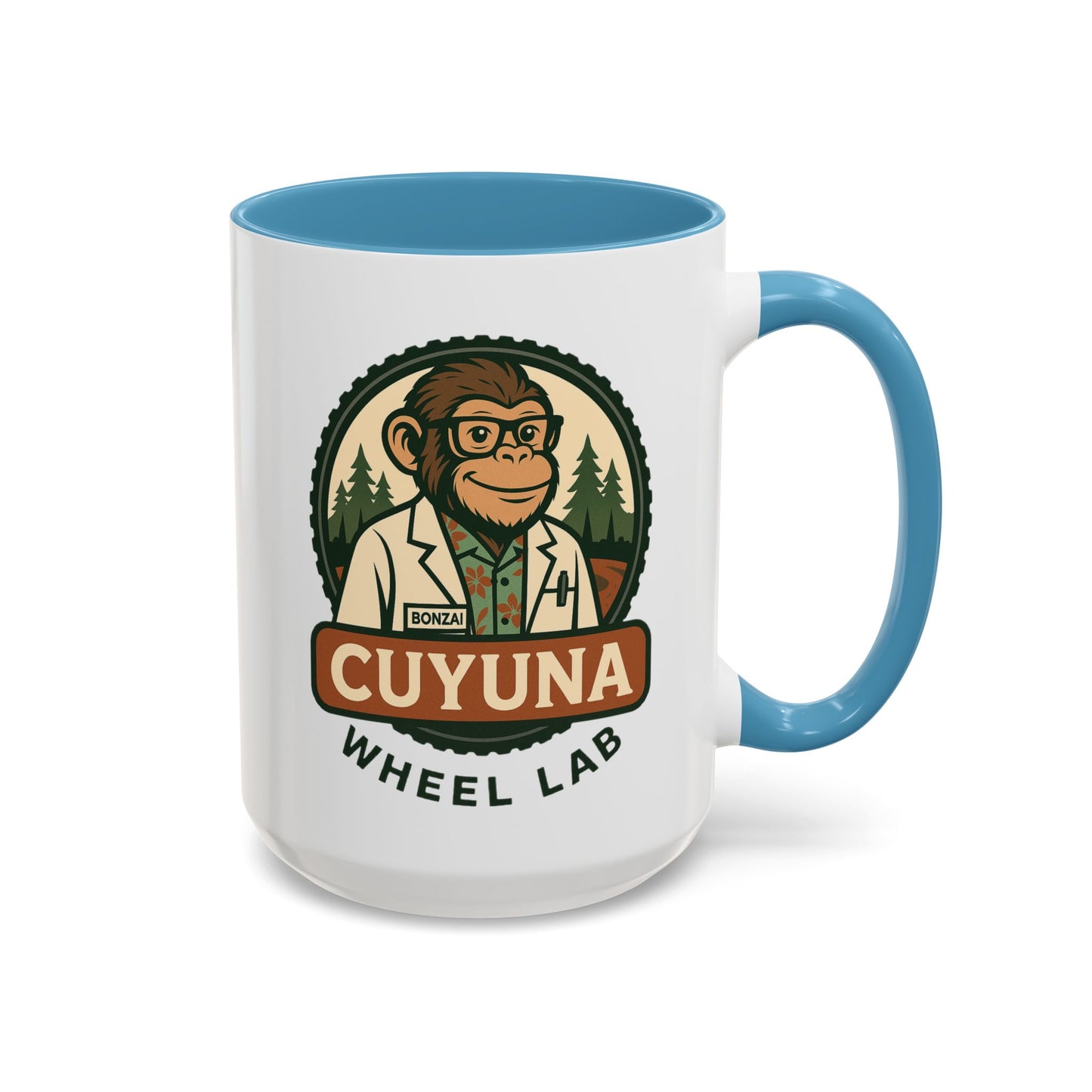Cuyuna Wheel Lab Accent Coffee Mug - Perfect for Cyclists, Outdoor Enthusiasts, Gifts, Home Brewing, Campfire Mugs, Adventure