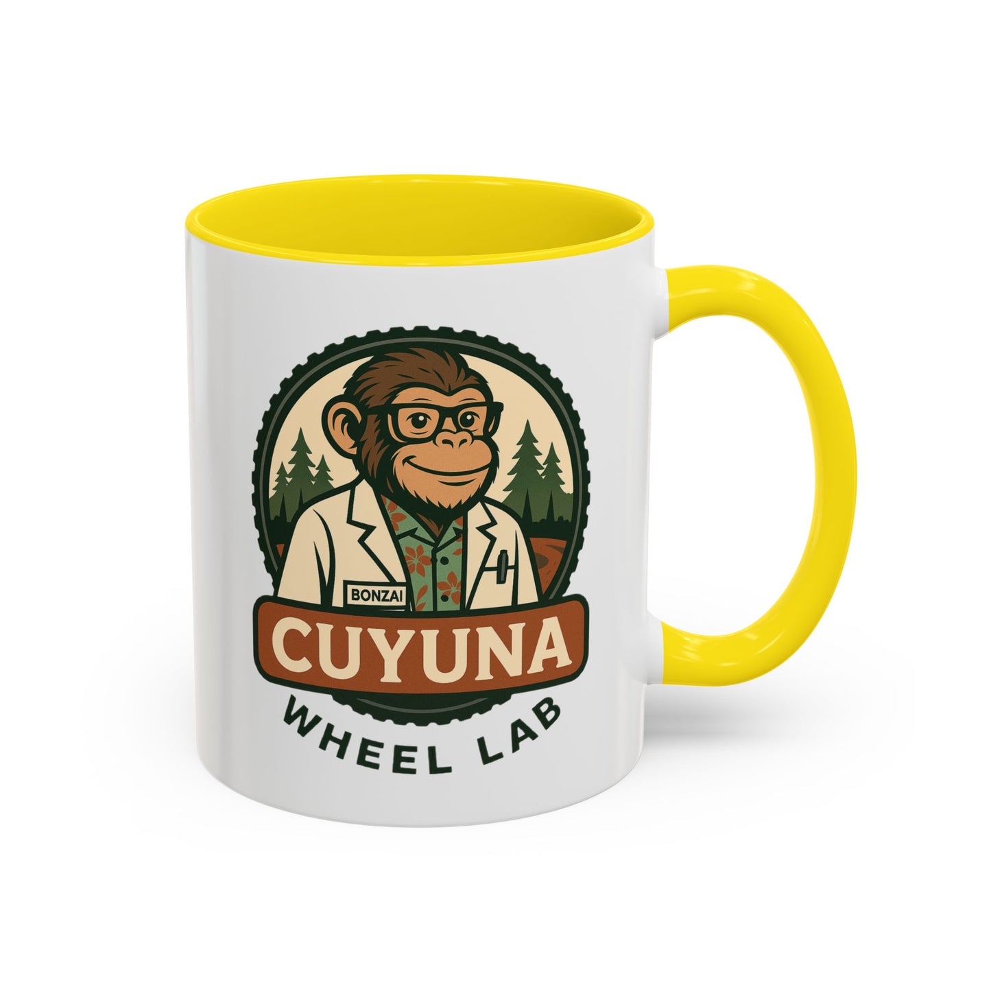 Cuyuna Wheel Lab Accent Coffee Mug - Perfect for Cyclists, Outdoor Enthusiasts, Gifts, Home Brewing, Campfire Mugs, Adventure
