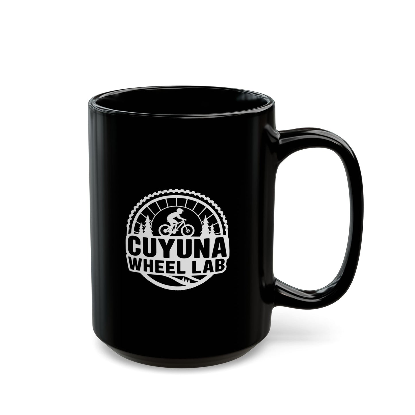 Cuyuna Wheel Lab Black Mug - Perfect Gift for Cyclists, Coffee Lovers, Birthday, Cycling Events, Outdoor Enthusiasts, Personal Use