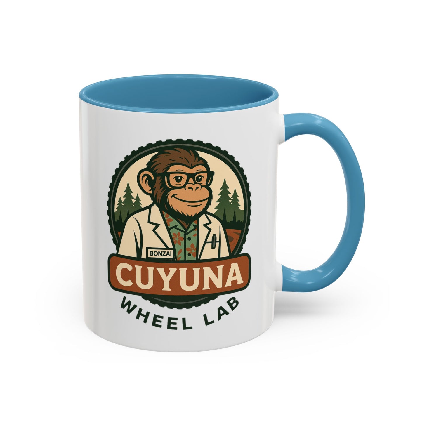 Cuyuna Wheel Lab Accent Coffee Mug - Perfect for Cyclists, Outdoor Enthusiasts, Gifts, Home Brewing, Campfire Mugs, Adventure