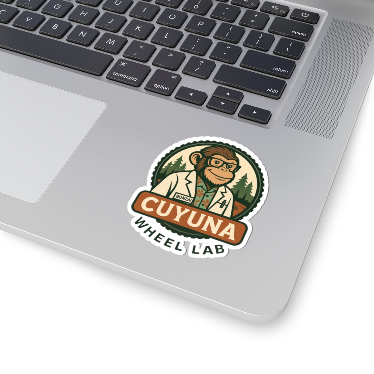 Cuyuna Wheel Lab Monkey Sticker - Fun Laptop Decal, Adventure Sticker, Custom Bumper Sticker, Cool Gift for Mechanics