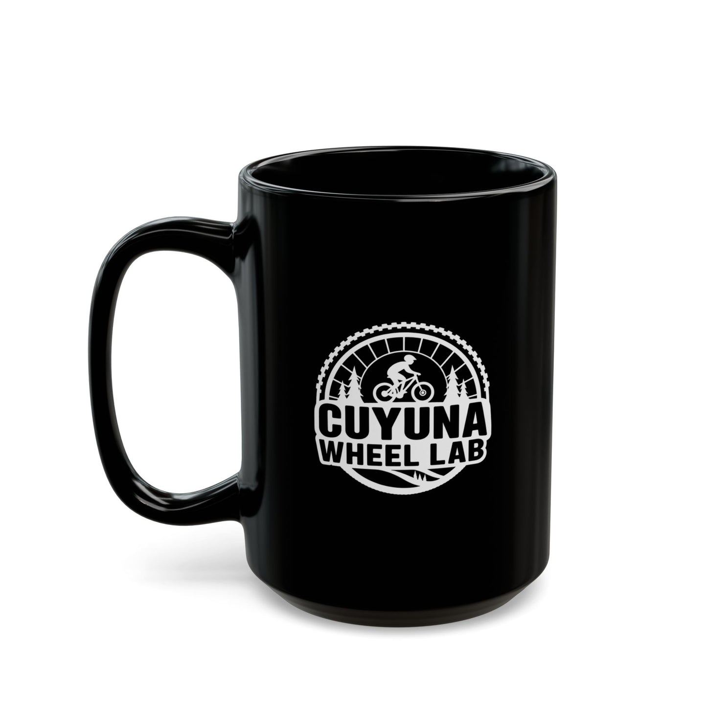 Cuyuna Wheel Lab Black Mug - Perfect Gift for Cyclists, Coffee Lovers, Birthday, Cycling Events, Outdoor Enthusiasts, Personal Use