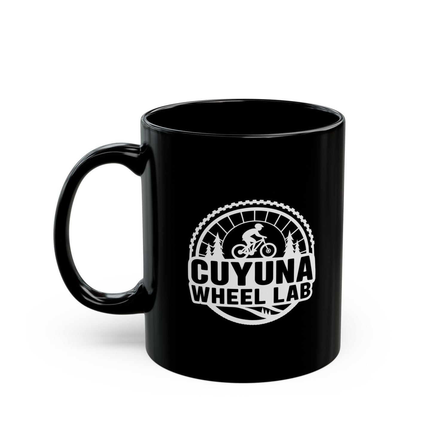 Cuyuna Wheel Lab Black Mug - Perfect Gift for Cyclists, Coffee Lovers, Birthday, Cycling Events, Outdoor Enthusiasts, Personal Use