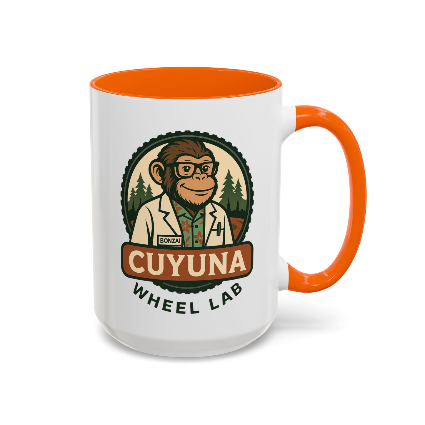 Cuyuna Wheel Lab Accent Coffee Mug - Perfect for Cyclists, Outdoor Enthusiasts, Gifts, Home Brewing, Campfire Mugs, Adventure
