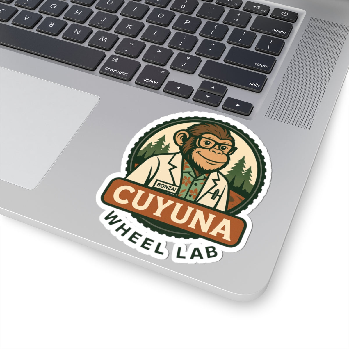 Cuyuna Wheel Lab Monkey Sticker - Fun Laptop Decal, Adventure Sticker, Custom Bumper Sticker, Cool Gift for Mechanics