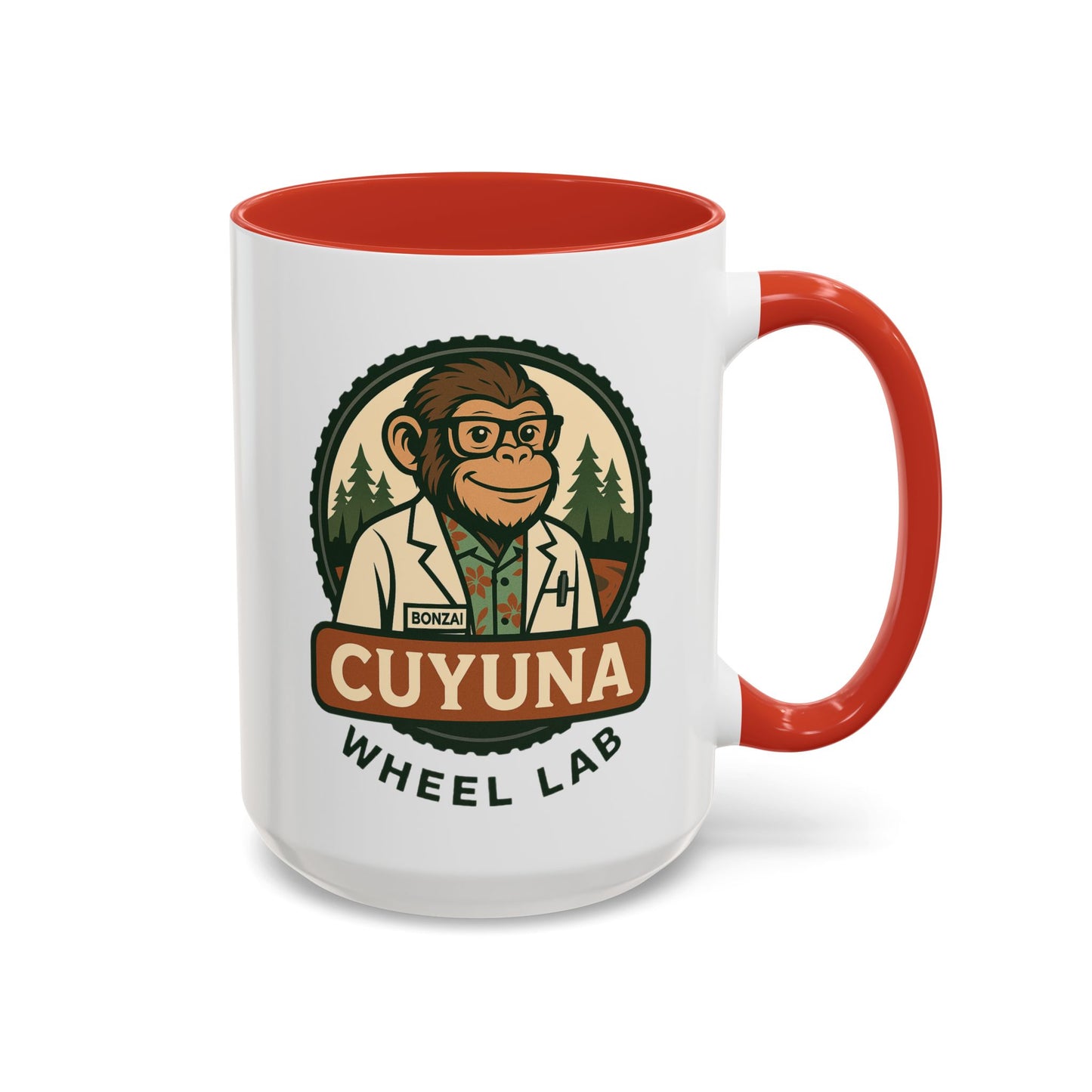 Cuyuna Wheel Lab Accent Coffee Mug - Perfect for Cyclists, Outdoor Enthusiasts, Gifts, Home Brewing, Campfire Mugs, Adventure