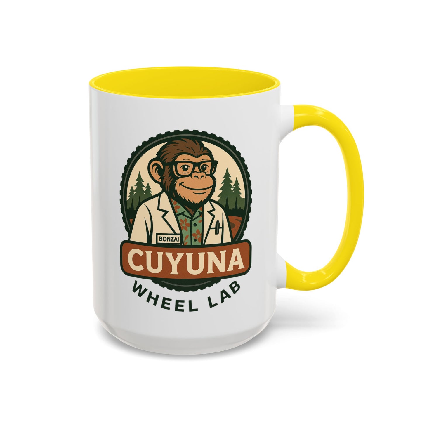 Cuyuna Wheel Lab Accent Coffee Mug - Perfect for Cyclists, Outdoor Enthusiasts, Gifts, Home Brewing, Campfire Mugs, Adventure