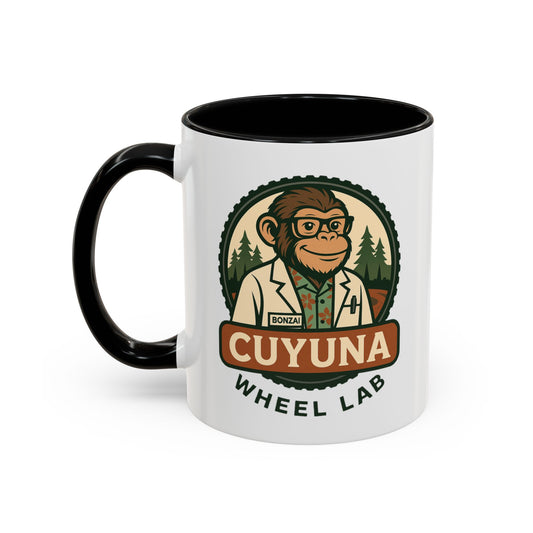 Cuyuna Wheel Lab Accent Coffee Mug - Perfect for Cyclists, Outdoor Enthusiasts, Gifts, Home Brewing, Campfire Mugs, Adventure