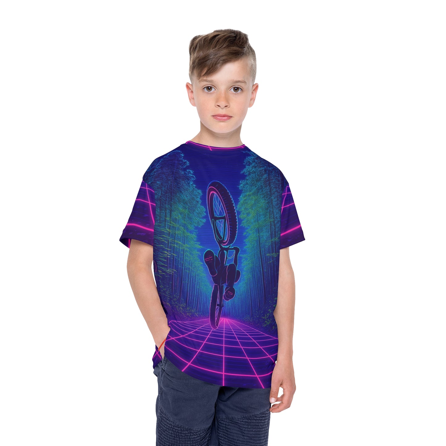 Kids Neon Retro Tech T Sports Jersey