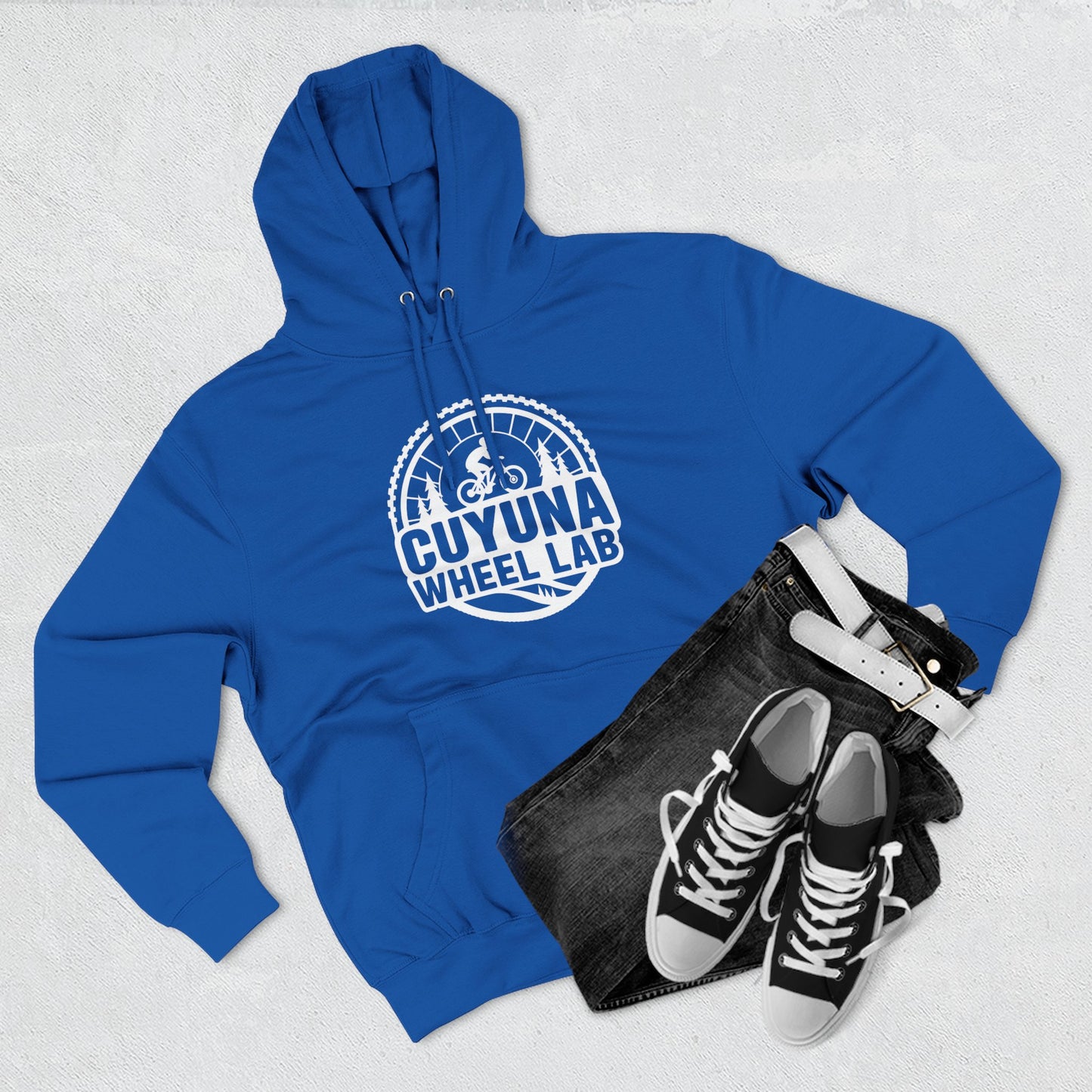 Cuyuna Wheel Lab Fleece Hoodie - Cozy Athletic Wear for Cyclists, Outdoor Adventure Gift, Casual Layering, Fall & Winter Hoodie, [...]