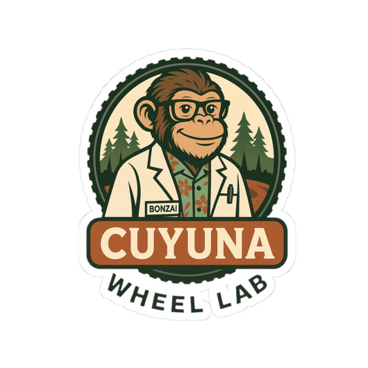 Cuyuna Wheel Lab Monkey Sticker - Fun Laptop Decal, Adventure Sticker, Custom Bumper Sticker, Cool Gift for Mechanics