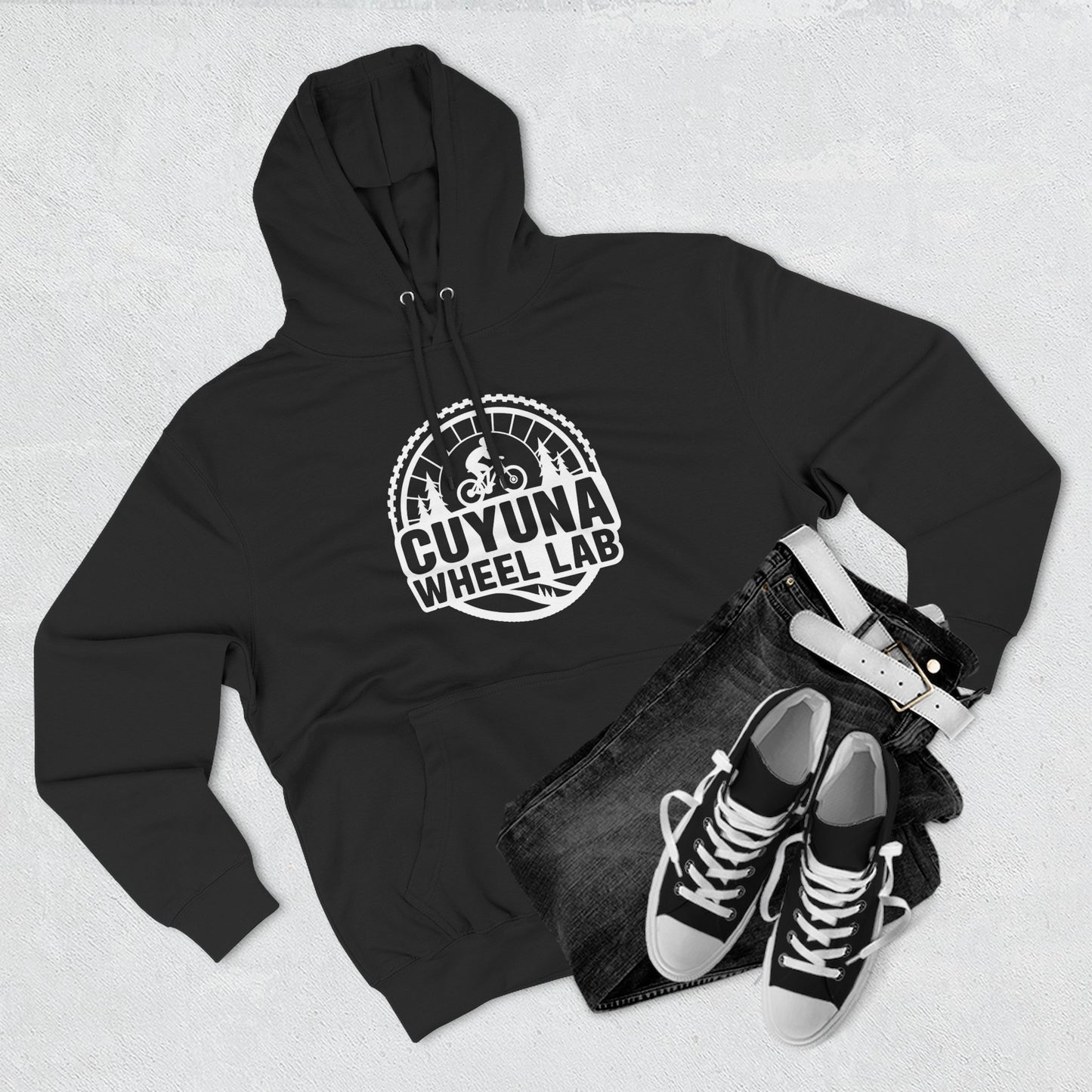 Cuyuna Wheel Lab Fleece Hoodie - Cozy Athletic Wear for Cyclists, Outdoor Adventure Gift, Casual Layering, Fall & Winter Hoodie, [...]