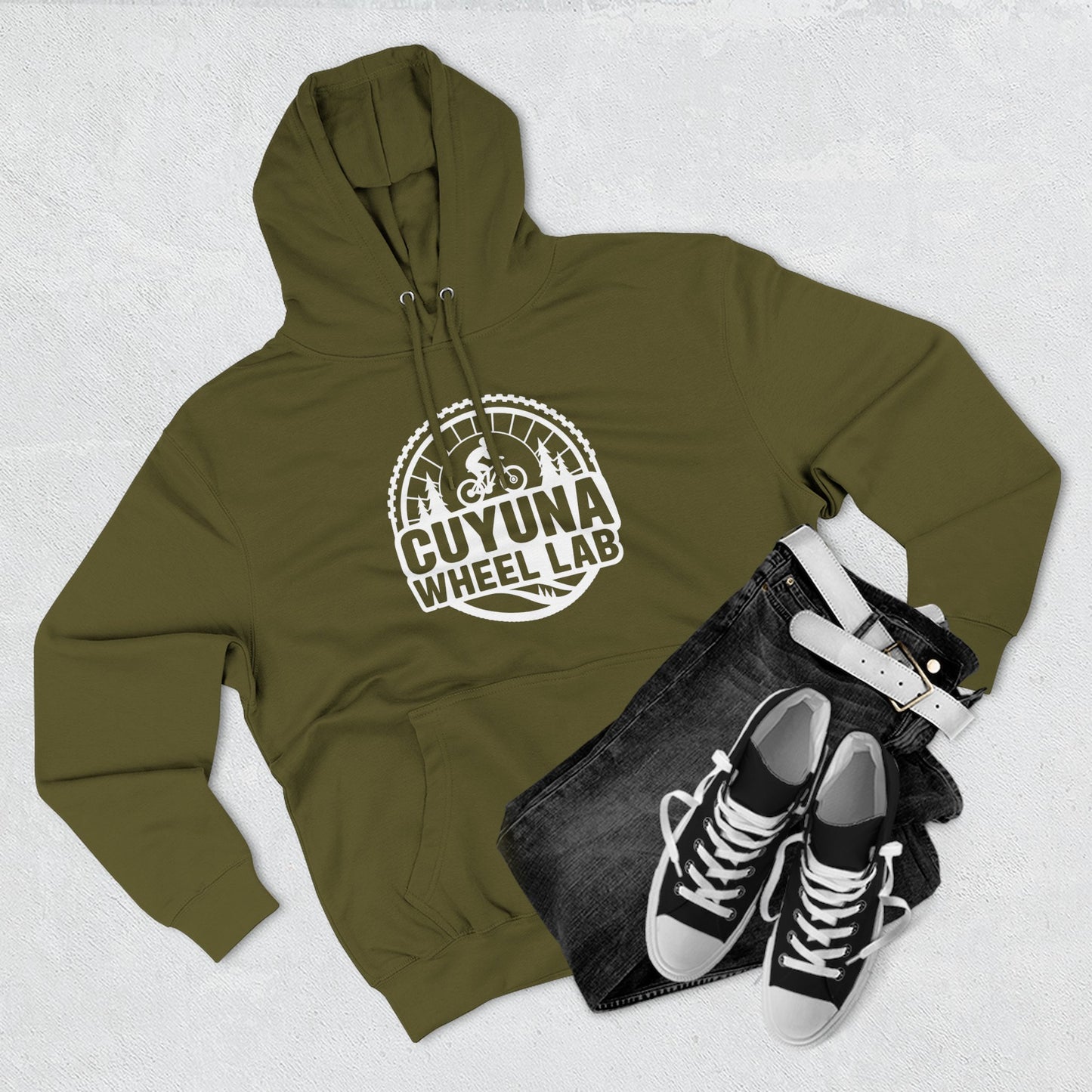 Cuyuna Wheel Lab Fleece Hoodie - Cozy Athletic Wear for Cyclists, Outdoor Adventure Gift, Casual Layering, Fall & Winter Hoodie, [...]