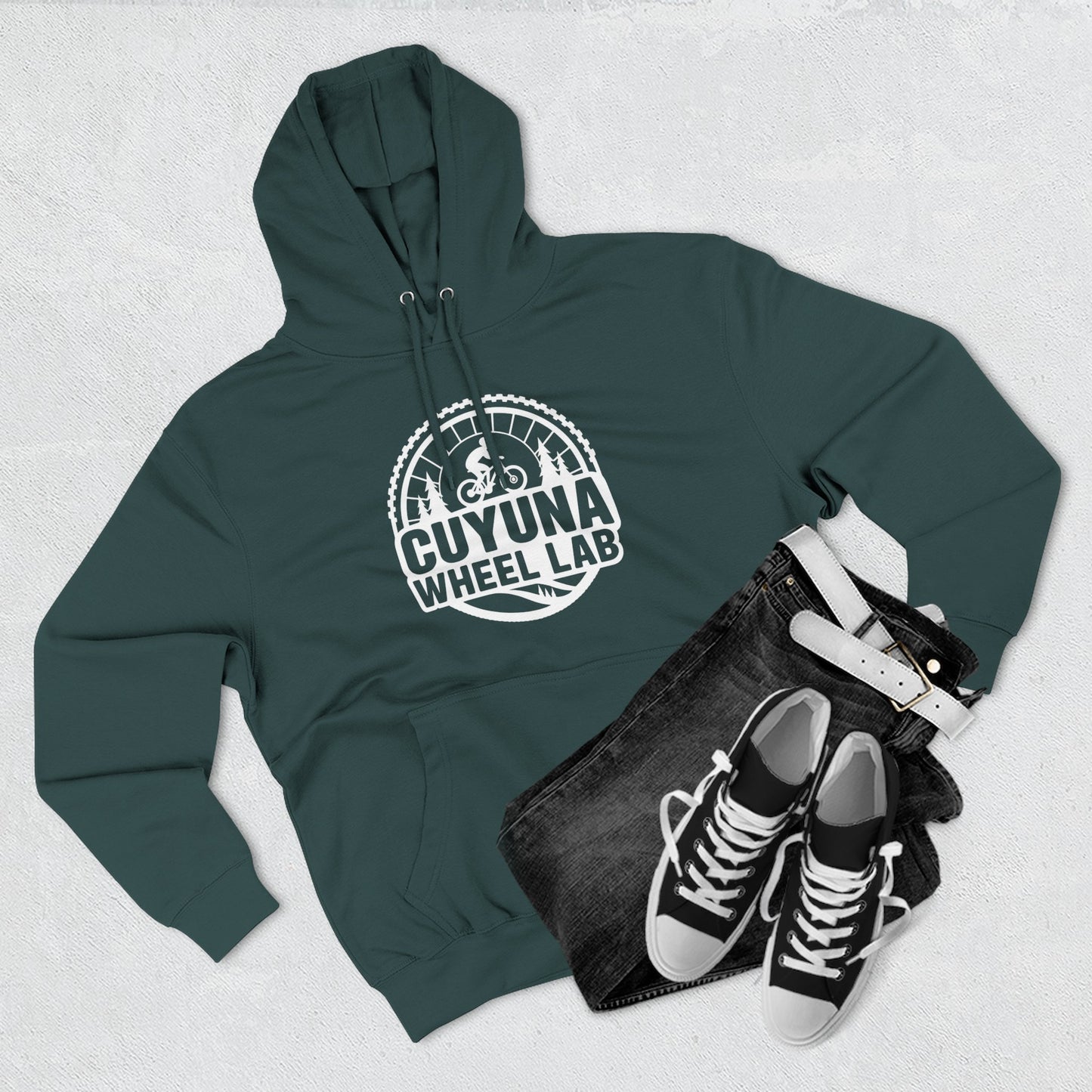 Cuyuna Wheel Lab Fleece Hoodie - Cozy Athletic Wear for Cyclists, Outdoor Adventure Gift, Casual Layering, Fall & Winter Hoodie, [...]