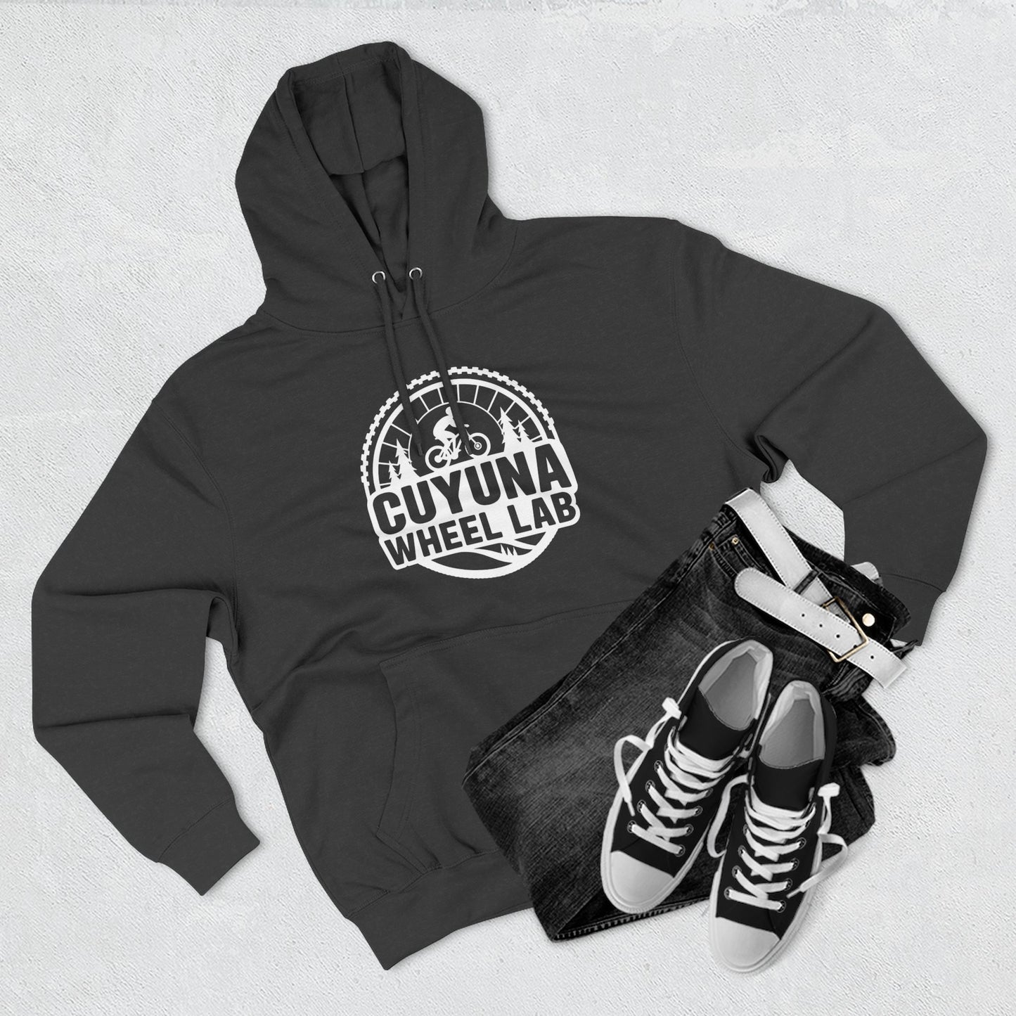 Cuyuna Wheel Lab Fleece Hoodie - Cozy Athletic Wear for Cyclists, Outdoor Adventure Gift, Casual Layering, Fall & Winter Hoodie, [...]