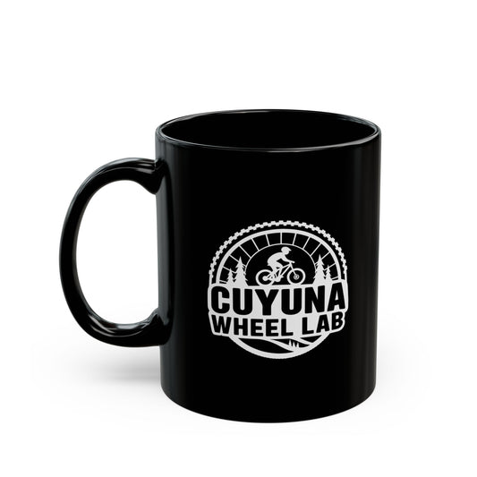 Cuyuna Wheel Lab Black Mug - Perfect Gift for Cyclists, Coffee Lovers, Birthday, Cycling Events, Outdoor Enthusiasts, Personal Use