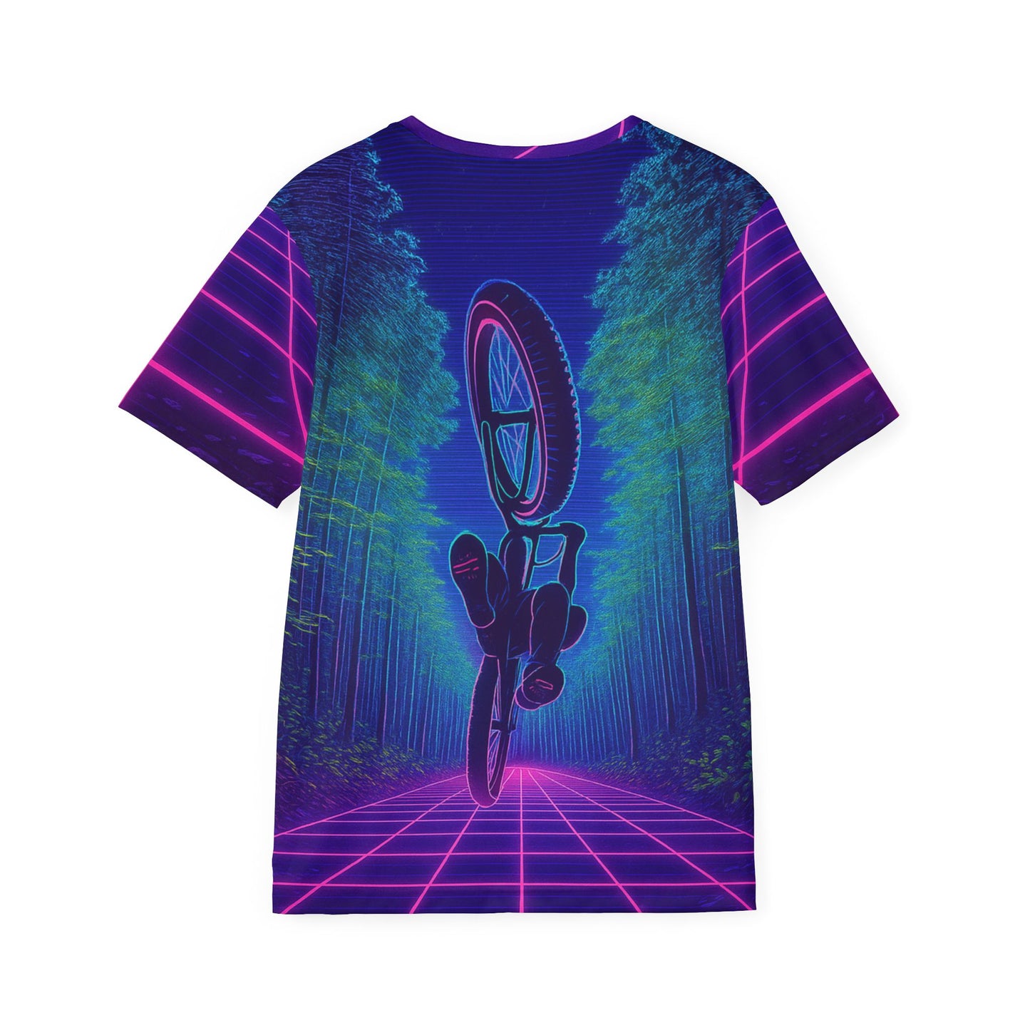 Retro Bicycle Neon Sports Tech T Jersey